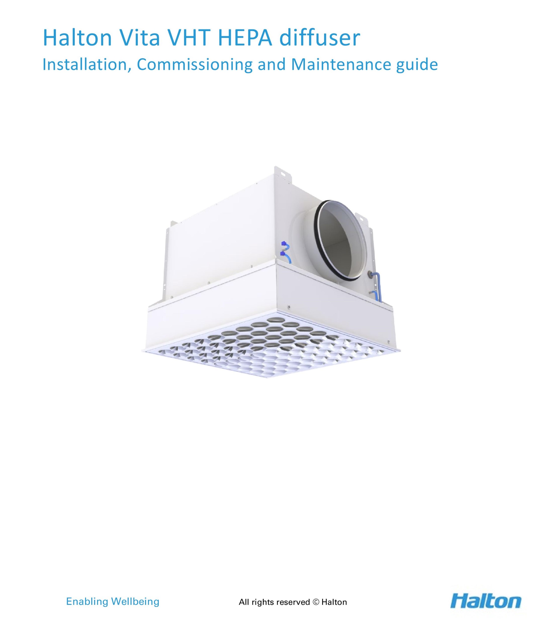 Installation Commissioning and Maintenance Guide Halton Vita VHT GB cover
