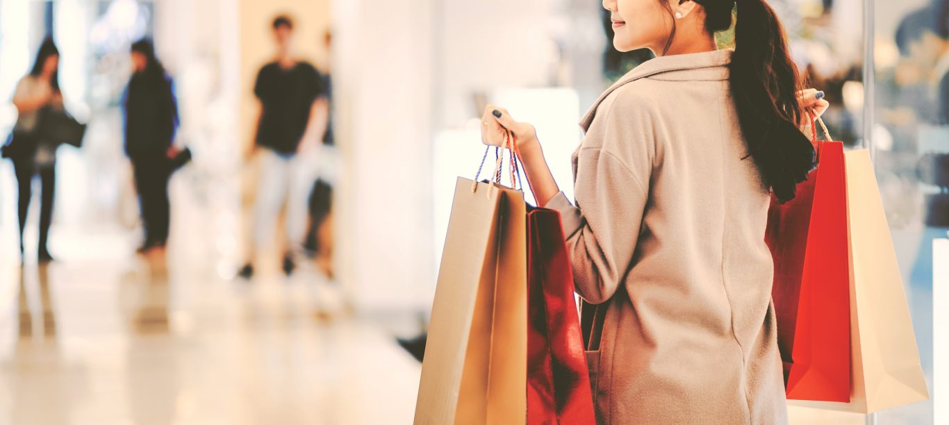 Woman with shopping bags