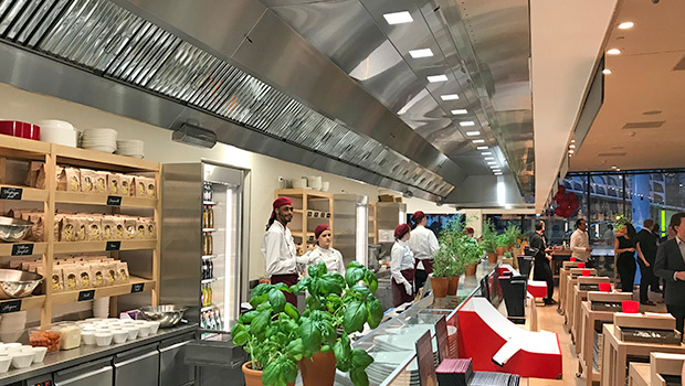 Vapiano Utrecht has chosen Halton Solutions for the ventilation of their kitchen
