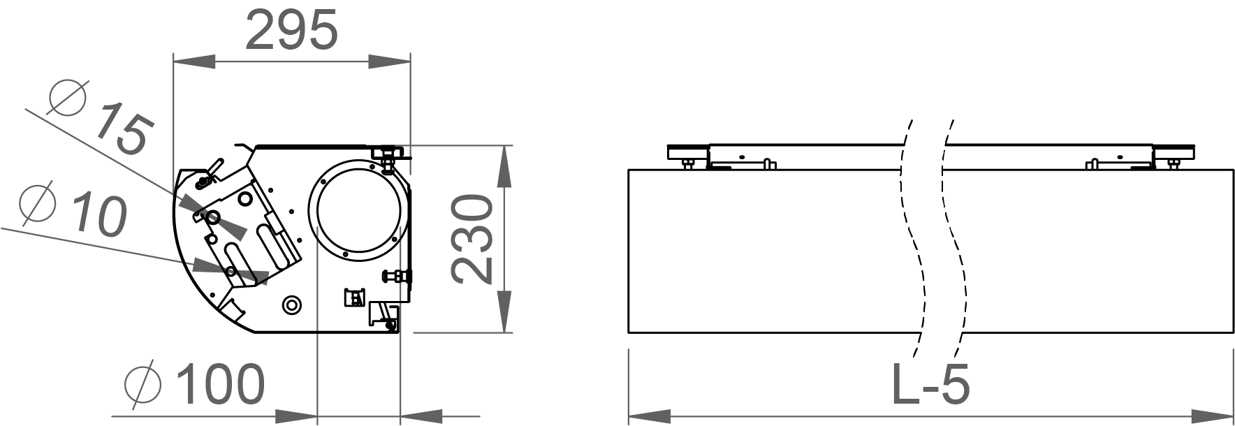 Pipe Connections of the Halton CaBeam Chilled Beam for Exposed Installation