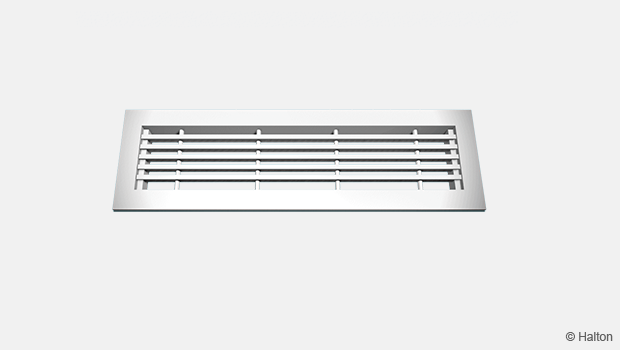 Grille for supply and exhaust. Halton AWE. Fixed front vanes