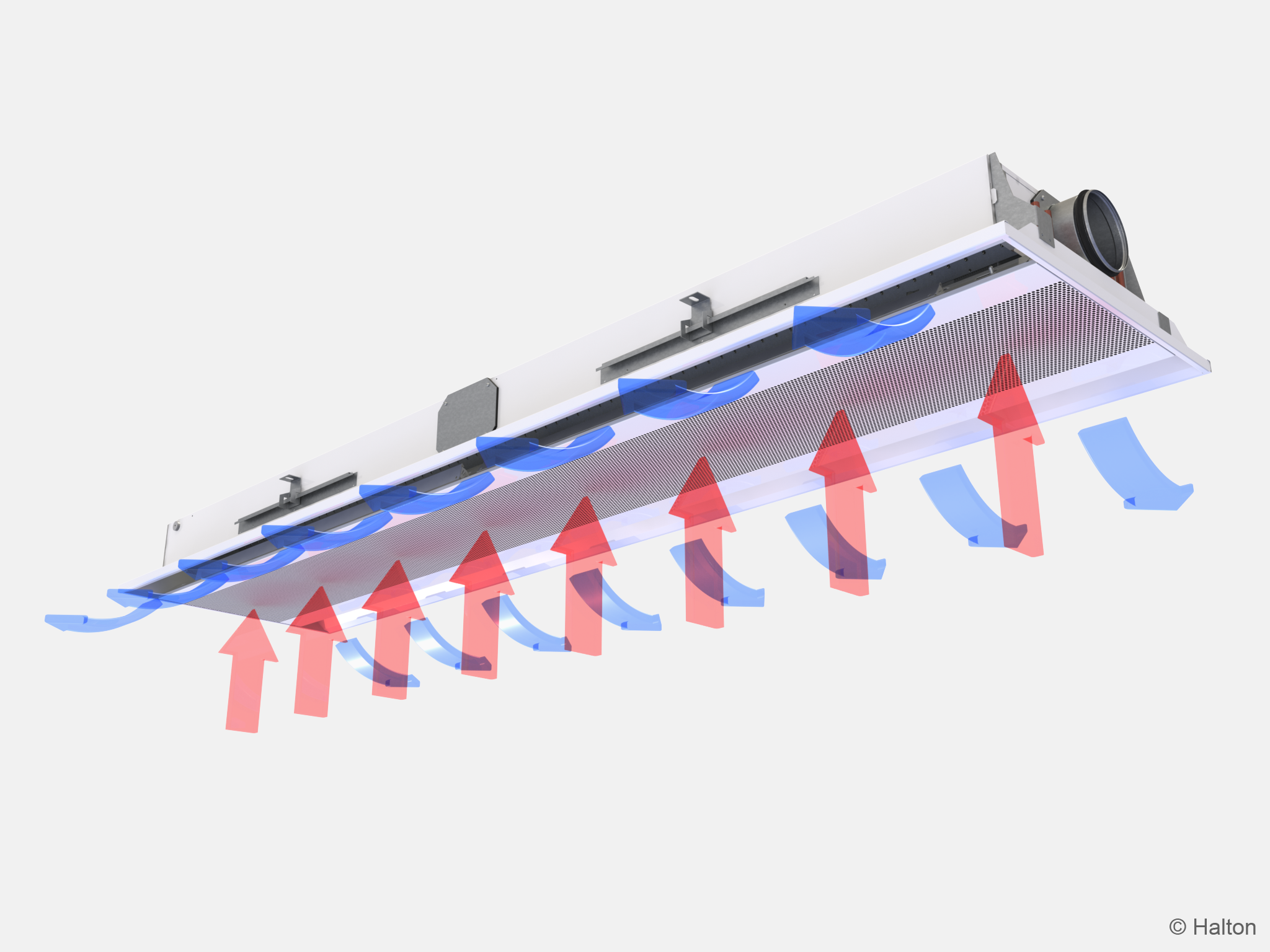 Function of the Chilled Beam for Recessed Installation