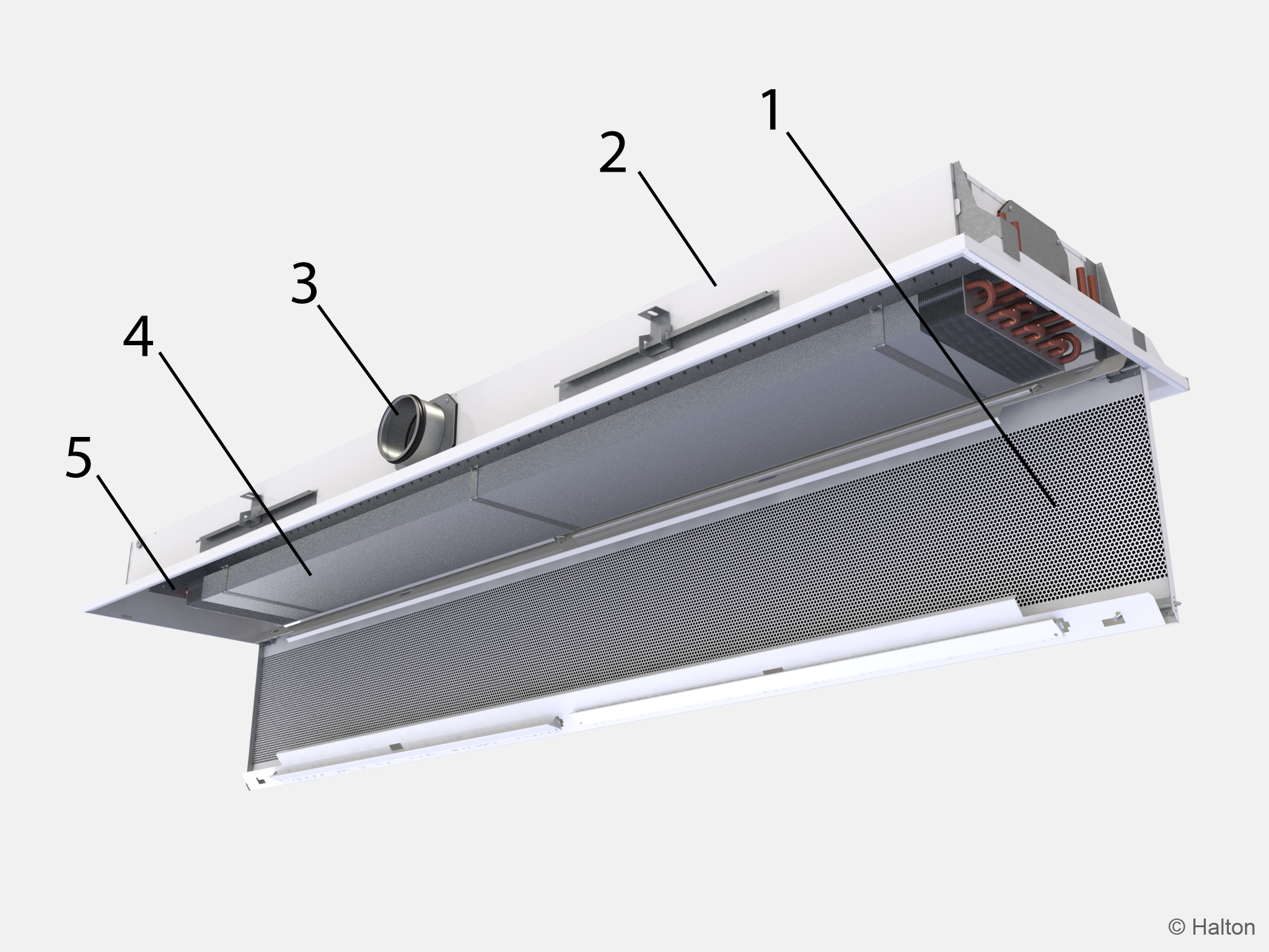 Servicing of the Chilled Beam for Recessed Installation