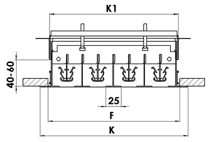 Grille Aération Aluminium K Plate -20 mm x 275 mm